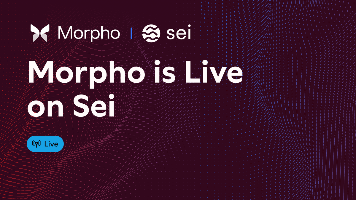 Morpho is Live on Sei