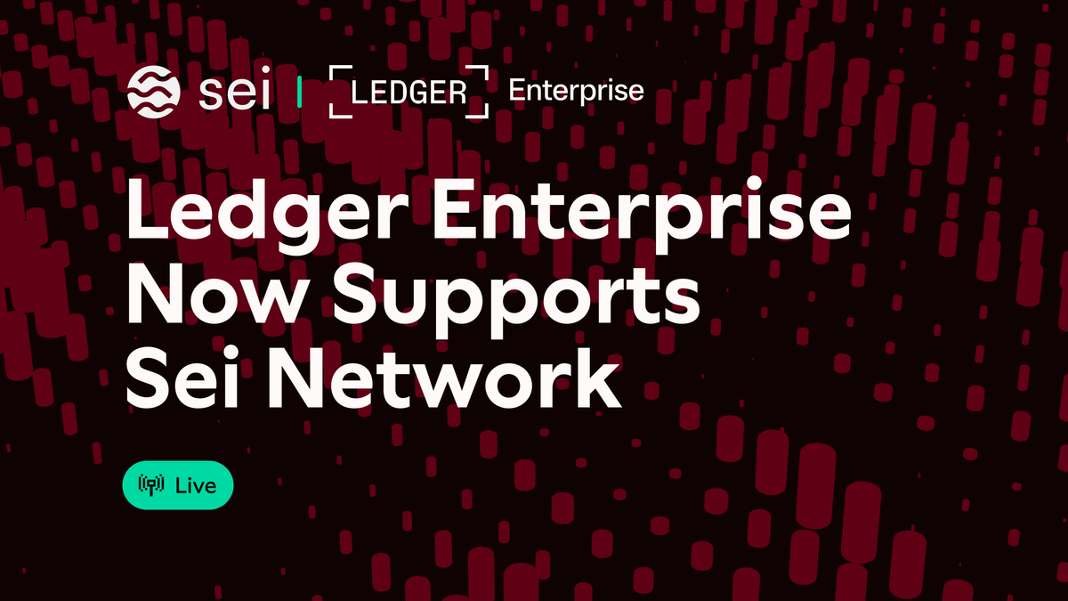 Ledger Enterprise Now Supports Sei Network: Institutional-Grade Custody Meets High-Performance Infrastructure